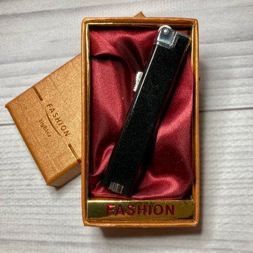 Запальничка подарункова кремнієва (полум'я звичайне 🔥) FASHION D61 Чорна D61-Чорна фото