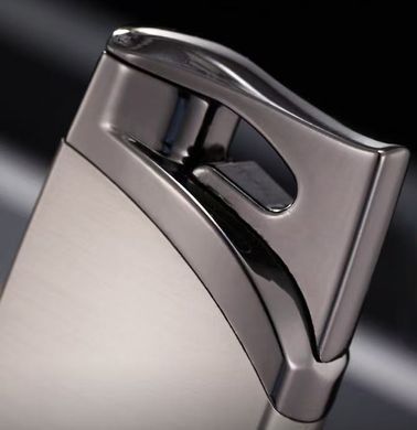Запальничка подарункова п'єзо-турбо металева Broad Bright Pearl (74.5 мм) HL-871 HL-871 фото