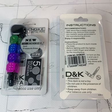 Металлическая трубка DENGKE DK8824A + фильтры | дизайн игральные кости  DK8824A фото