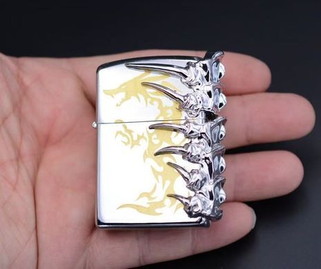 🔥 Зажигалка с турбо-пламенем &laquo;Dragon Skull&raquo; (ветрозащитная) HL-795 HL-795 фото