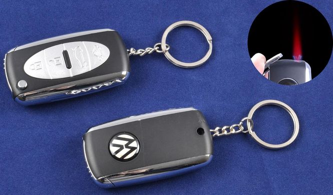 Запальничка-брелок ключ від авто Volkswagen (Турбо полум'я) №4125-4 708005888 фото