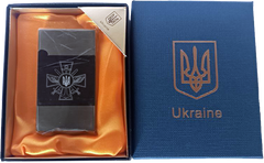 Зажигалка газовая Украина (Подарочная коробка🎁, турбо пламя 🚀) HL-393-1-4 HL-393-1-4 фото