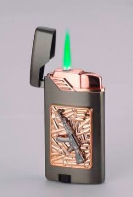 Газова запальничка "Зброя" (Турбо полум'я 🚀, подарункова коробка 🎁) Jiebao Lighter HL-508 Black HL-508-Black фото
