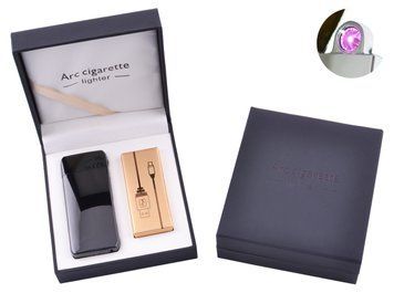 Электроимпульсная зажигалка в подарочной коробке Arc Cigarette HL-107 Black HL-107 Black фото