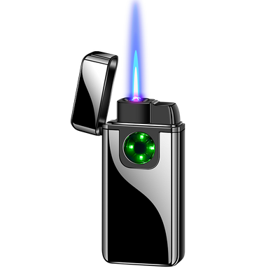 Дугова електроімпульсна USB - Газова запальничка 2в1 ⚡️🚀 (індикатор заряду🔋) HL-483 Black HL-483-Black фото