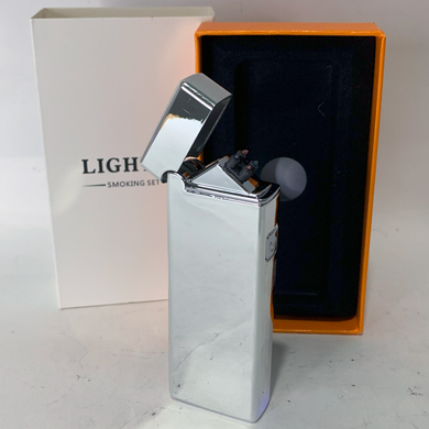 Электрическая зажигалка с двойной дугой ⚡⚡HL-644 Silver HL-644 Silver фото