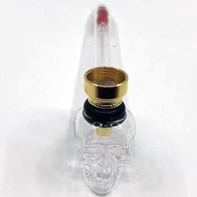 Скляна трубка-випарювач Oil-pipe 💀 (13см) HL-601 Череп 💀 HL-601 Череп 💀 фото