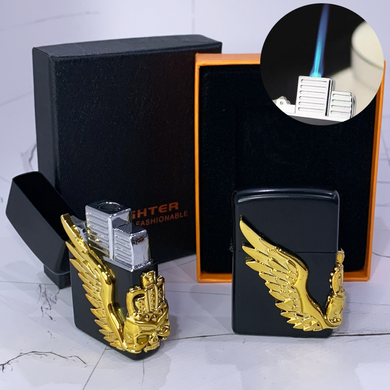 🔥 Запальничка &laquo;Dragon Wing Black&raquo; з турбо-полум&rsquo;ям HL-796 HL-796 фото