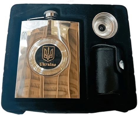 Подарочный набор с флягой для мужчин Ukraine 🇺🇦  QK-22 QK-22 фото