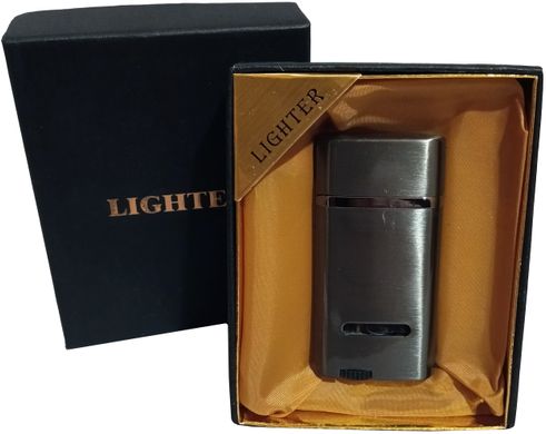 Зажигалка газовая подарочная 🎁 (острое пламя 🚀) Lighter D474 Gray D474-Gray фото