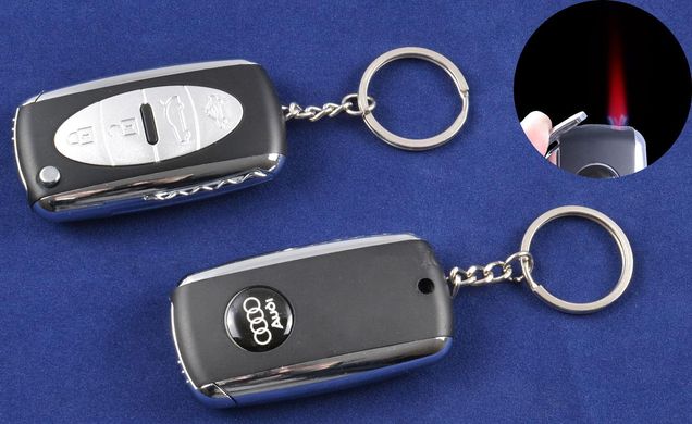 Запальничка-брелок ключ від авто Audi (Турбо полум'я) №4125-5 708005889 фото