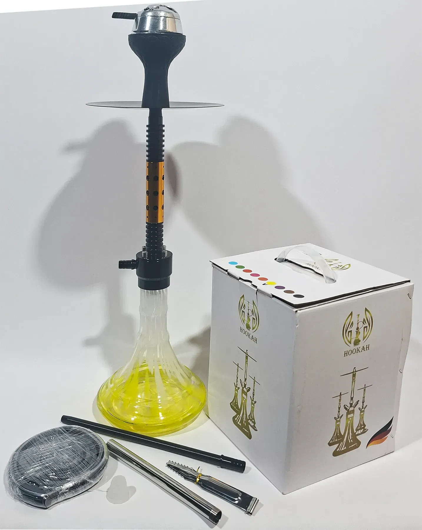 Кальян полный комплект HOOKAH 48 см желтый