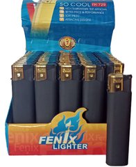Зажигалка пьезо черная резина FENIX LIGHTER 🔥 (1000шт/ящ) №833-43B 833-43B фото