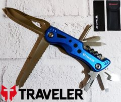 Тактичний ніж Traveler (10в1) Мультитул 11см (72шт/ящ) MS002G Blue MS002G Blue фото