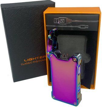 Дуговая электроимпульсная зажигалка с USB-зарядкой⚡️фонариком🔦 LIGHTER HL-437-Colorful-ice HL-437-Colorful-ice фото