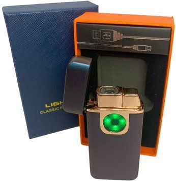 Дуговая электроимпульсная USB - Газовая зажигалка 2в1 ⚡️🚀 (индикатор заряда🔋) HL-483 Black-gold HL-483-Black-gold фото
