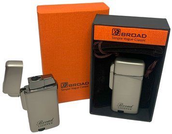 Креативна запальничка вітрозахисна в подарунковій коробці 🎁BROAD (Турбо полум'я🚀) HL-403 Silver HL-403-Silver фото