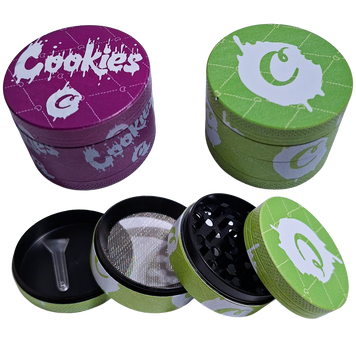 Металевий гріндер 4-секційний Cookies &laquo;Splash / Paint&raquo; &mdash; 50&times;40 мм K-80 K-80 фото