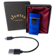 Подарункова електронна USB-запальничка з вольфрамовою спіраллю Lighter High-Grade HL-482-1 Blue HL-482-1 Blue фото 1