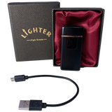 Подарочная электронная USB-зажигалка с вольфрамовой нитью Lighter High-Grade HL-482-1 Blаck HL-482-1 Blаck фото