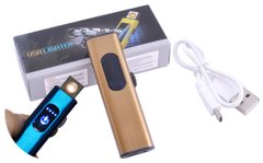 USB запальничка в подарунковій упаковці Lighter (Спіраль розжарювання) HL-59 Gold HL-59 Gold фото