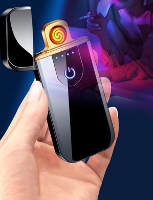 Сенсорная USB Зажигалка ⚡️ (спираль накаливания) USB LIGHTER HL-519 BLACK HL-519-BLACK фото
