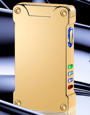 Дугова електроімпульсна запальничка з USB-зарядкою⚡️ліхтариком🔦 LIGHTER HL-437-Golden-ice HL-437-Golden-ice фото