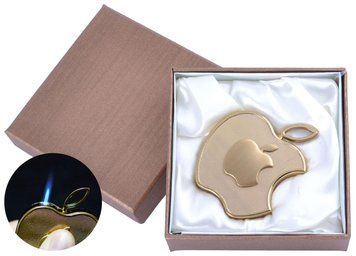 Запальничка подарункова Apple (Гостре полум'я) №4497 Gold 4497-Gold фото