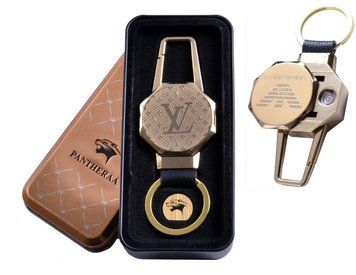 USB запальничка в подарунковій металевій коробці (брелок + ліхтарик) 4687B-4 4687B-4 фото