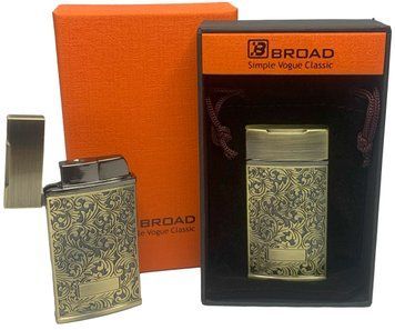 Креативна запальничка вітрозахисна в подарунковій коробці 🎁BROAD (Турбо полум'я🚀) HL-404 Red Bronze HL-404-Red Bronze фото