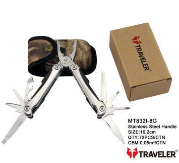 Многофункциональный нож (мультитул) Traveler 16,2см (72шт/ящ) MT832I-8G Black MT832-1-Black фото
