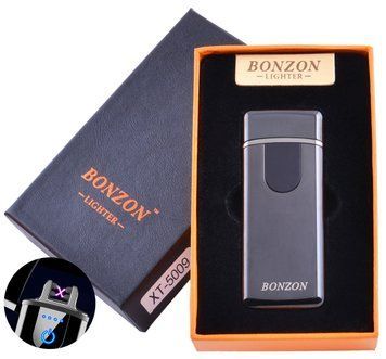 Электроимпульсная зажигалка в подарочной коробке Lighter (USB) №5009 Black 1137144085 фото