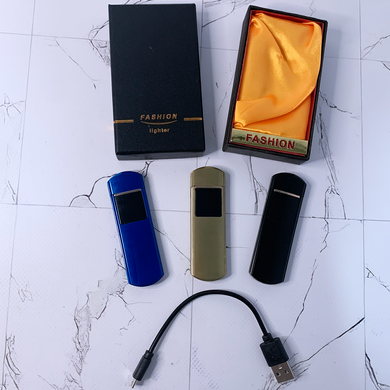 USB ⚡️ Запальничка FASHION у подарунковій упаковці (Спіраль розжарювання) USB-97 black USB-97 black фото