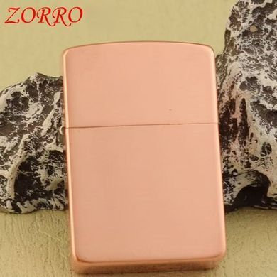 Запальничка бензинова металева ZORRO Класика (Rose Gold, Матова, Чиста) HL-876  HL-876  фото