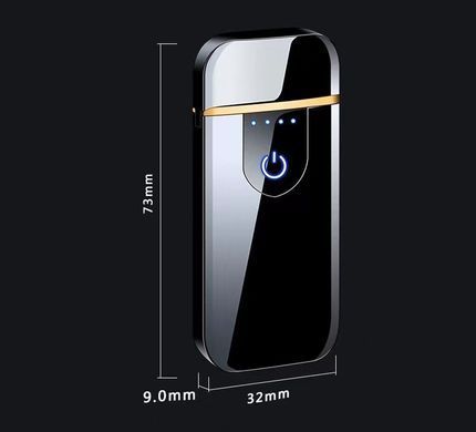 Сенсорная USB Зажигалка ⚡️ (спираль накаливания) USB LIGHTER HL-519 BLACK HL-519-BLACK фото