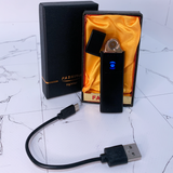 USB ⚡️ Запальничка FASHION у подарунковій упаковці 🎁 (Спіраль розжарювання) USB-98 Black USB-98 Black фото