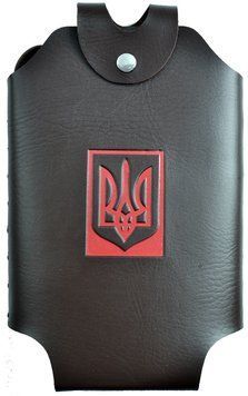 Чехол для фляги (Кожа) Герб Украины А А фото