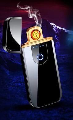 Сенсорна USB Запальничка ⚡️ (спіраль розжарювання) USB LIGHTER HL-519 BLUE HL-519-BLUE фото