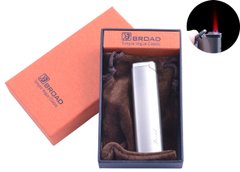 Запальничка в подарунковій упаковці Broad (Турбо полум'я) XT-4681 Silver