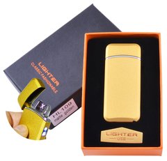 Электроимпульсная зажигалка в подарочной коробке Lighter HL-109 Gold HL-109-Gold фото