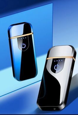 Сенсорна USB Запальничка ⚡️ (спіраль розжарювання) USB LIGHTER HL-519 BLUE HL-519-BLUE фото