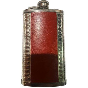 Металлическая фляга с кожаной вставкой, 6oz HA-6 HA-6 фото