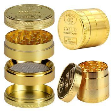 Металевий гріндер 4-секційний &laquo;GOLD&raquo; &mdash; 39&times;36 мм K-82 K-82 фото