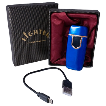 Подарункова електронна USB-запальничка з вольфрамовою спіраллю Lighter High-Grade HL-481-1 Blue HL-481-1 Blue фото