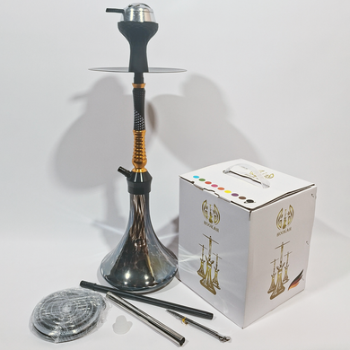 Кальян полный комплект HOOKAH (48 см) &mdash; Черный / Золотой H3204 Black / Gold H3204 Black / Gold фото