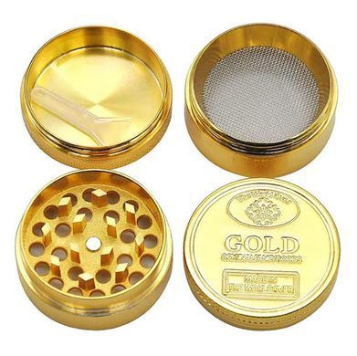Металевий гріндер 4-секційний &laquo;GOLD&raquo; &mdash; 39&times;36 мм K-82 K-82 фото