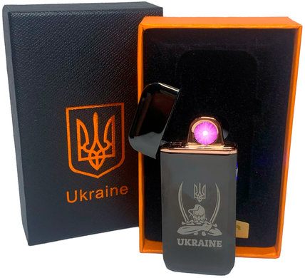 Дугова електроімпульсна USB запальничка ⚡️Україна (індикатор заряду🔋) HL-441 Black HL-441-black фото