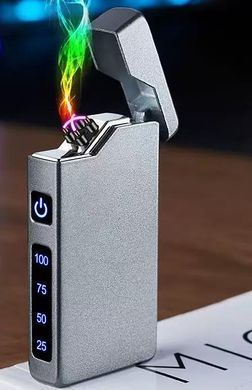 Електрична USB-запальничка з подвійною дугою ⚡⚡HL-645 Gray HL-645 Gray фото
