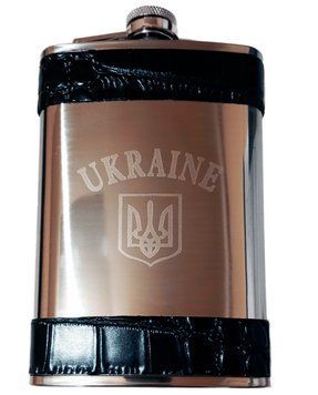 Фляга из нержавеюшей стали (283мл/ 10oz.) UKRAINE 🇺🇦 WKL-022 WKL-022 фото