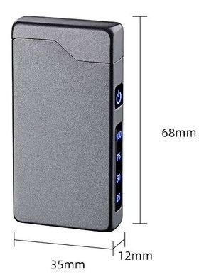 Електрична USB-запальничка з подвійною дугою ⚡⚡HL-645 Gray HL-645 Gray фото